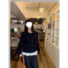 红人馆羊毛大衣女款2025新款秋冬季短款呢子小个子小香风毛呢外套