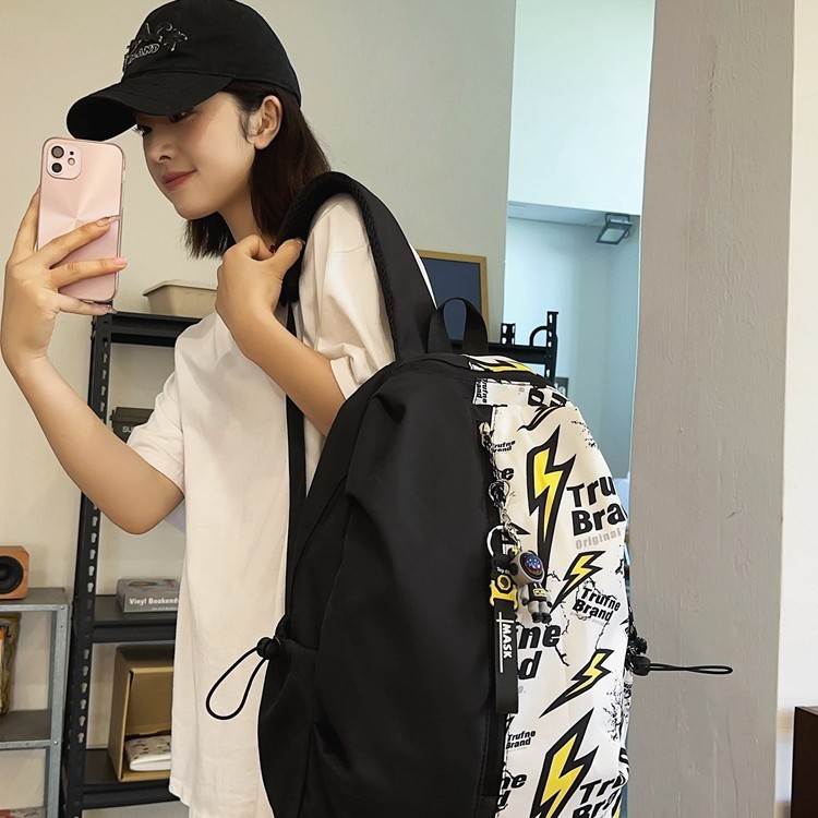 欧美跨境复古水洗做旧字母刺绣弯檐鸭舌帽潮男户外运动休闲双肩包