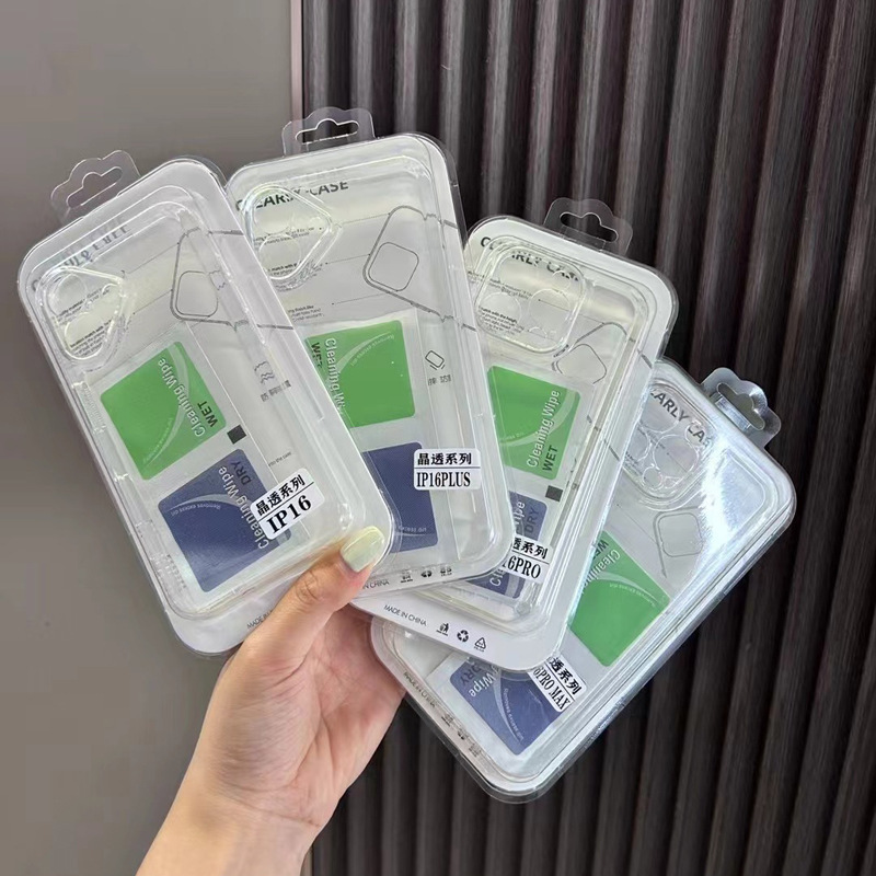 Good Partner Crystal Clear Tpu Suitable for Apple 16 Fine Hole Transparent Mobile Phone Case Iphone15 Simple 17Pro Protective Cover