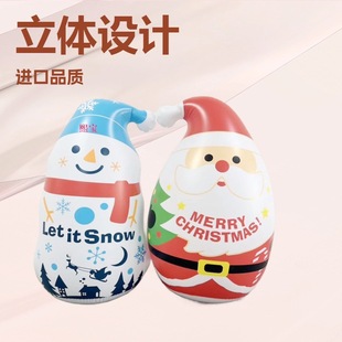 Customized Pvc Inflatable Snowman with Pictures and Samples, Pvc Inflatable Sand Boxing Santa Claus Decoration