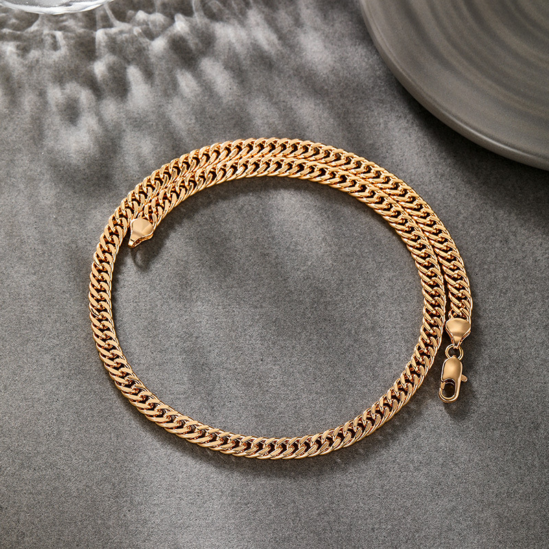 Xuping nueva moda de aleación de cobre para hombres y mujeres hebilla japonesa simple cadena de estilo clásico personalidad collar de cadena clavícula