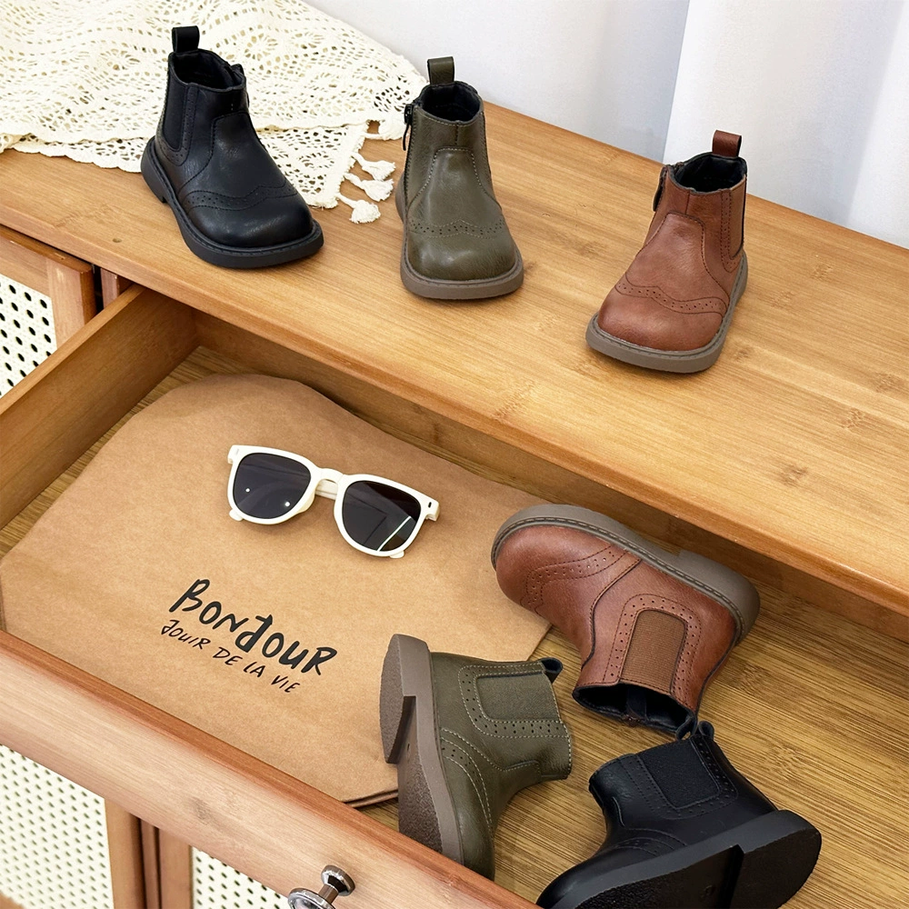 Детские ретро кожаные сапоги Martin сапоги для девочек сапоги 2024 мальчики маленькие кожаные туфли для мальчиков