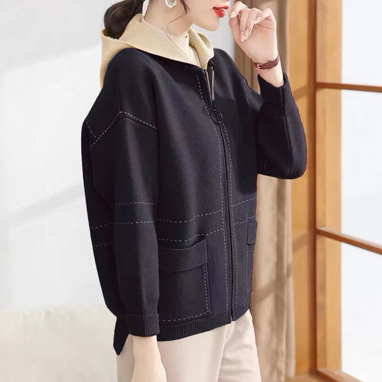 中老年妇女针织毛衣开衫妈妈春秋外套时尚红色本命年上衣服新年装|undefined