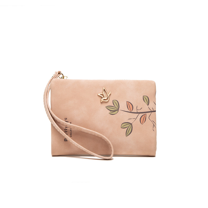 Priti new women's wallet short frosted printed retro casual women's wallet PU student coin purse Priti new women's wallet short frosted printed retro casual women's wallet PU student coin purse