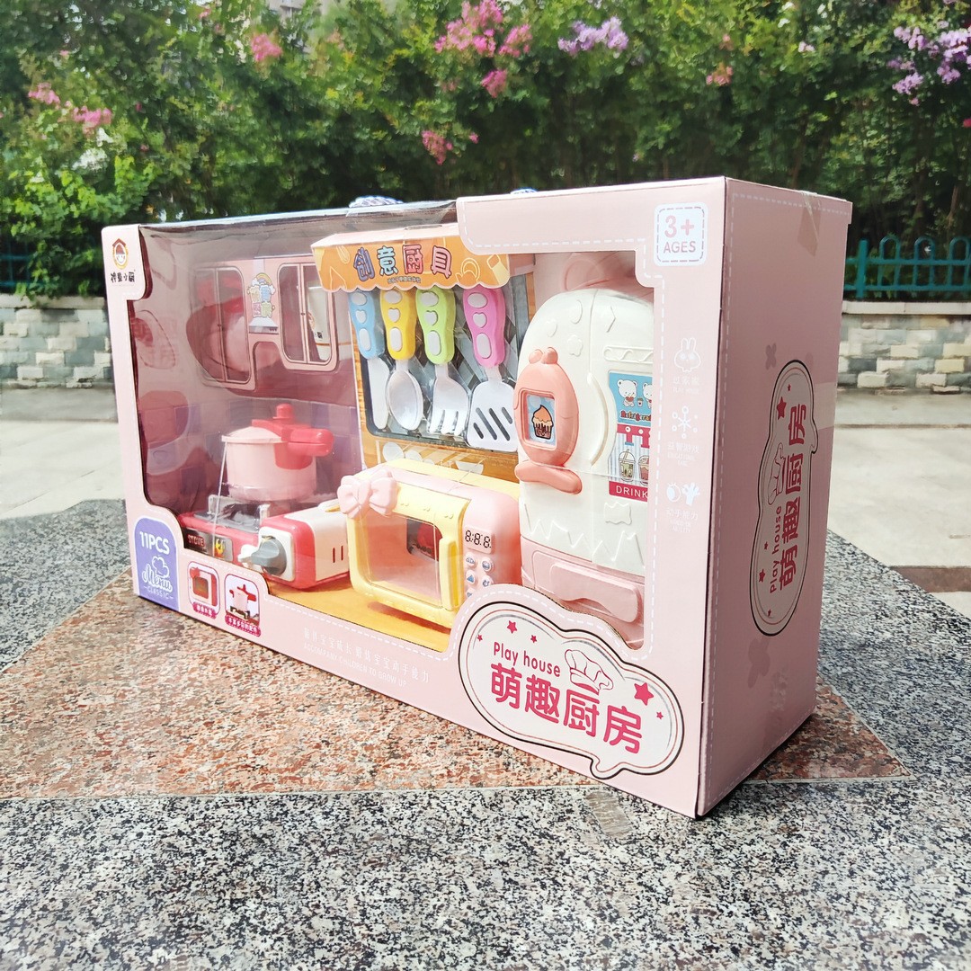 어린이 창조적 인 시뮬레이션 주방 놀이 집 소녀 장난감 세트 교육 기관 등록 선물 활동 도매