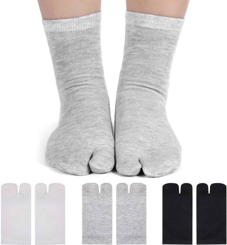 Q5627 Dropshipping Aliexpress Amazon Cross-Border New Double Flip Slippers Socks Unisex Split Toe Cotton