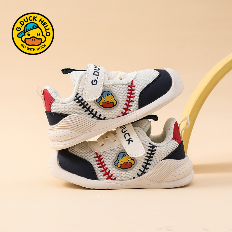 Zapatos deportivos para niños de pato amarillo doble transpirable ligero antideslizante para niños y niñas zapatos de corrección para bebés con suela suave zapatos para niños pequeños