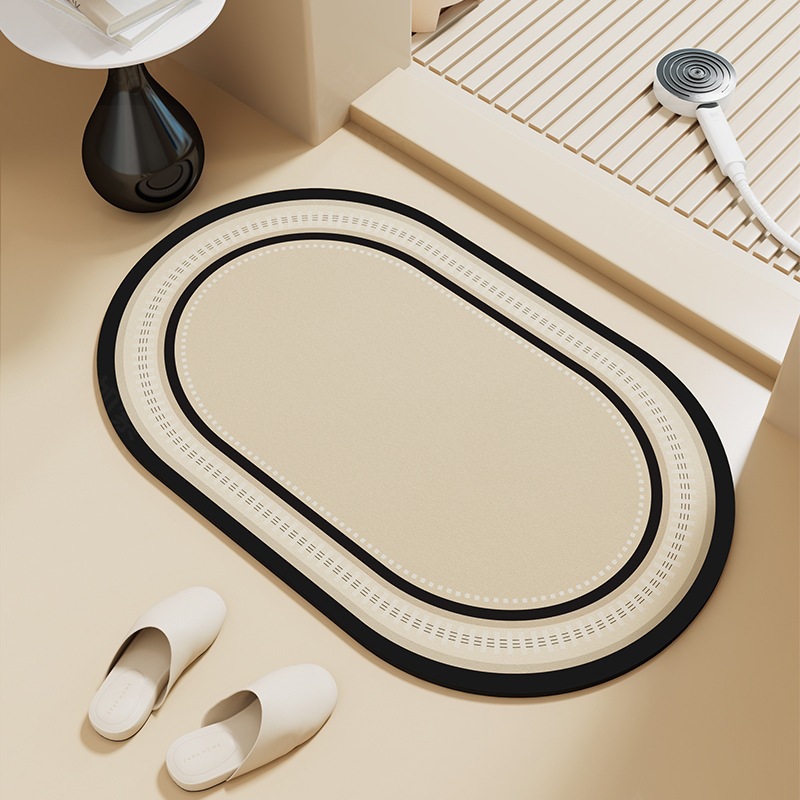 Diatomaceous Earth Bath Mat Quick Dry Non-slip Bathroom Mat_voghion.com