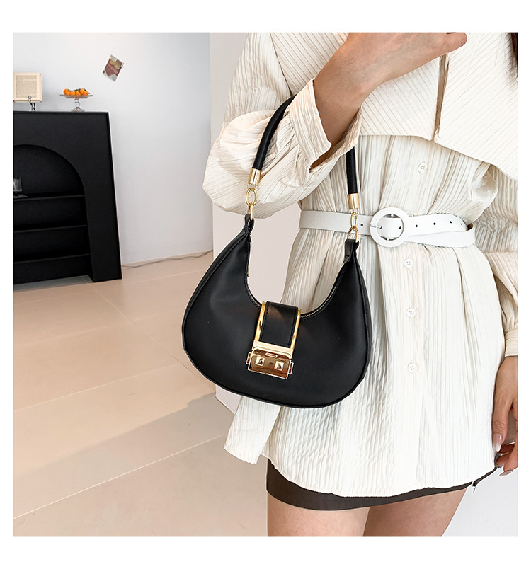 Retro Shoulder Bag For Women Crescent Armpit Bag Candy Colour_voghion.com
