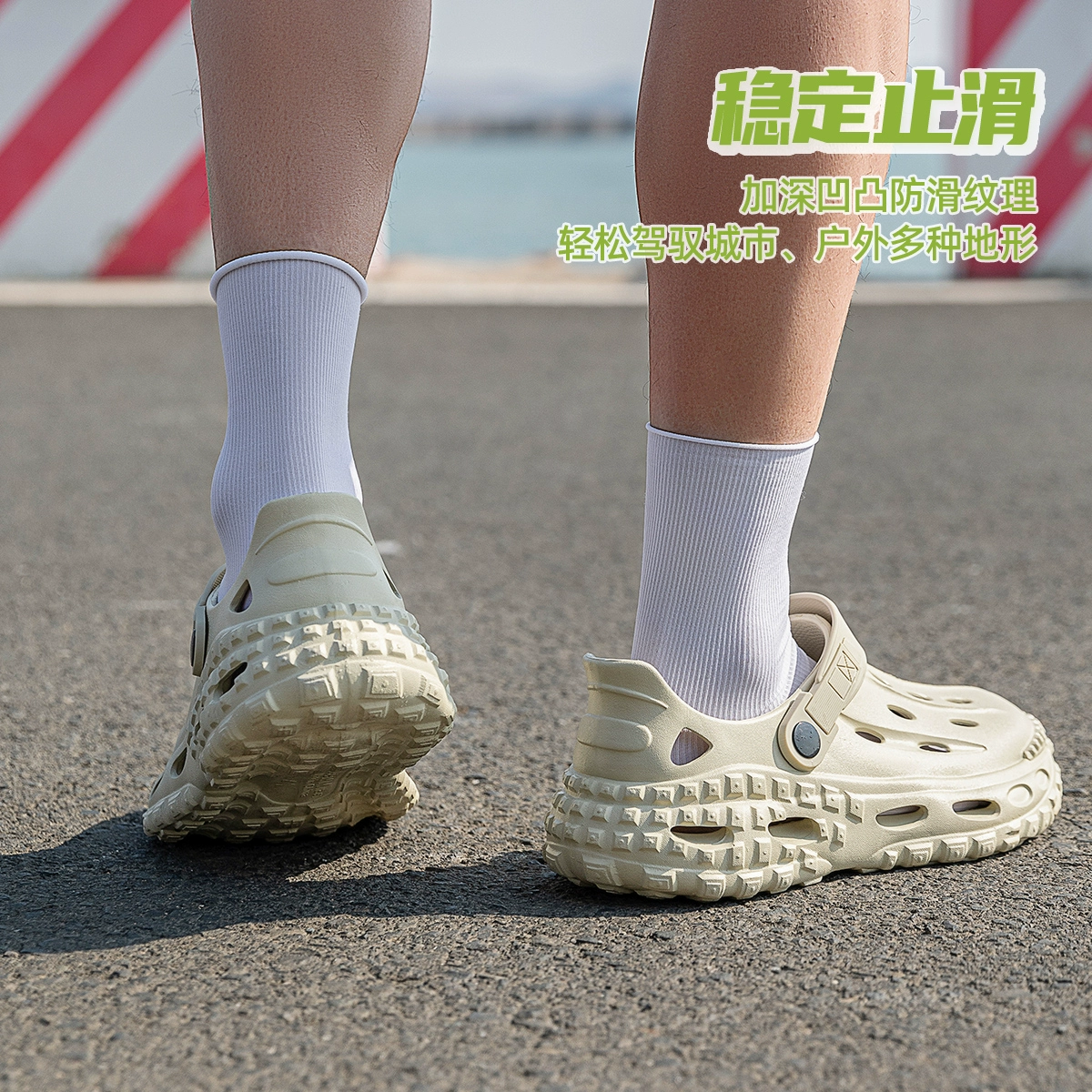利达妮 Sandals men's summer anti-slip 2025 new outdoor wear beach shoes hiking through the stream and driving hole shoes men