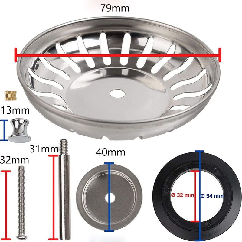 European-style console bounce-down water filter basket drain cover dish basin automatic switch water spout plug water umbrella
