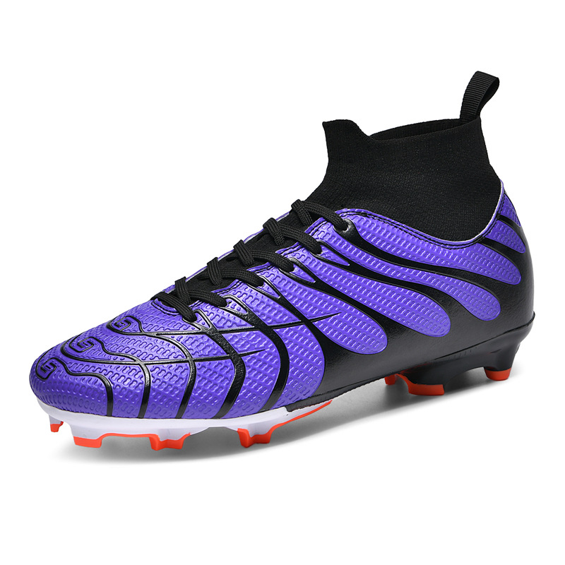 24 zapatos de fútbol transfronterizos de alto nivel zapatos de entrenamiento de entrenamiento de clavos largos zapatos de fútbol para hombres y mujeres