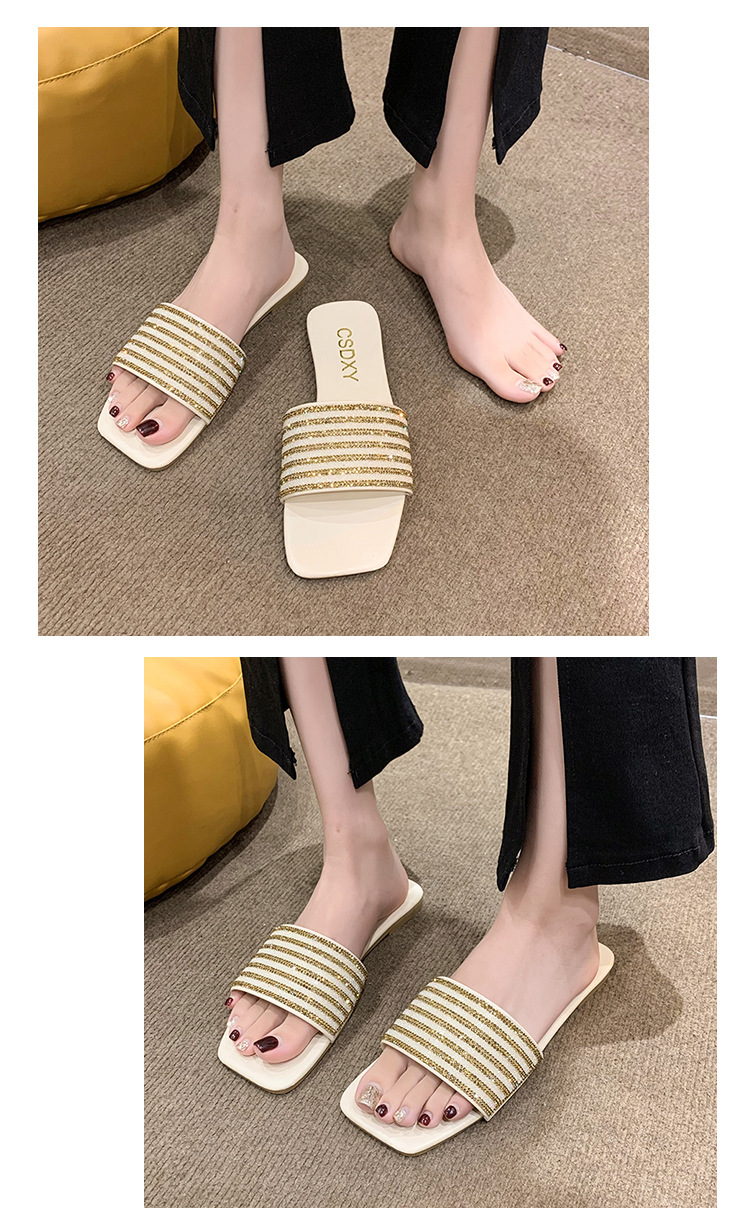 Damen Strass Hausschuhe Elegante Glitzer Pantoletten Für Sommer_voghion.com