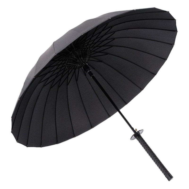Paraguas Katana tipo espada con impresión de LOGO, paraguas recto semiautomático de regalo y publicidad