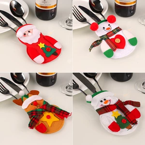 Christmas Decoration Tableware Set - Tableware Set with Santa Claus and Snowman Design