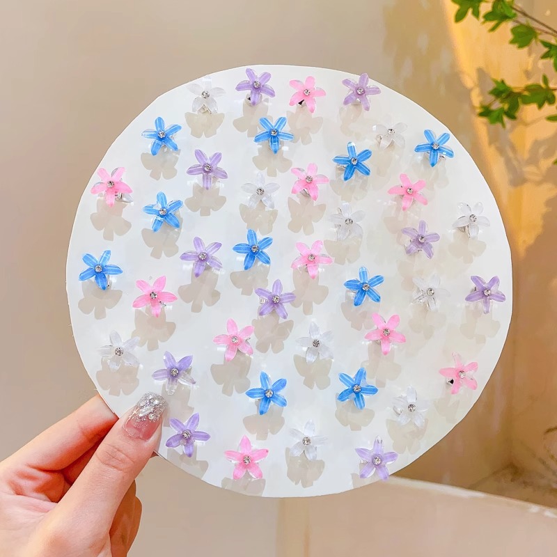 Flores para niños clip para el cabello conjunto de niñas lindas trenzas pequeñas toque de cabello para niñas clip para el cabello mini perno