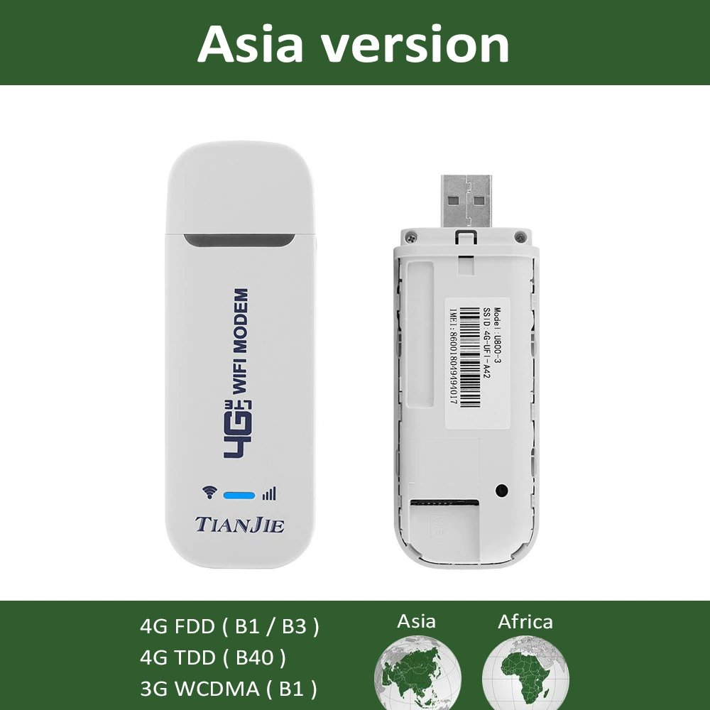 4G модем TIANJIE U800 USB, 150 Мбит/с портативная Wi‑Fi точка доступа, поддержка 10 устройств