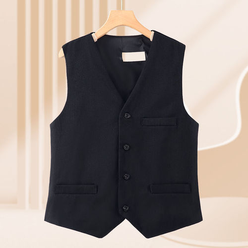 New products for middle-aged and elderly women's wear horse clips, fat and enlarged women's vest, black red suit, waistcoat, professional wear horse clips