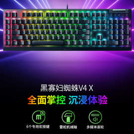 Razer雷蛇黑寡妇蜘蛛V4 X段落线性电竞电脑游戏机械键盘幻彩灯光