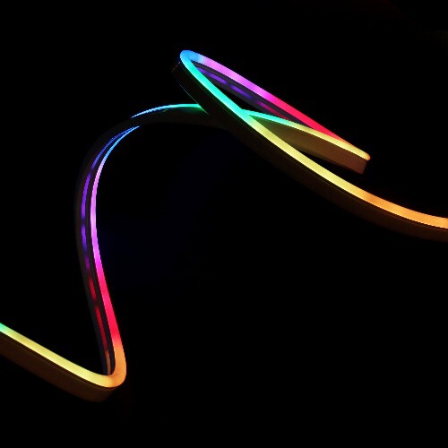 15*15mm Curved Surface Light-Emitting Straight Fan-Shaped Large-Angle Silicone Neon Light Strip with High Brightness and Smart Control
