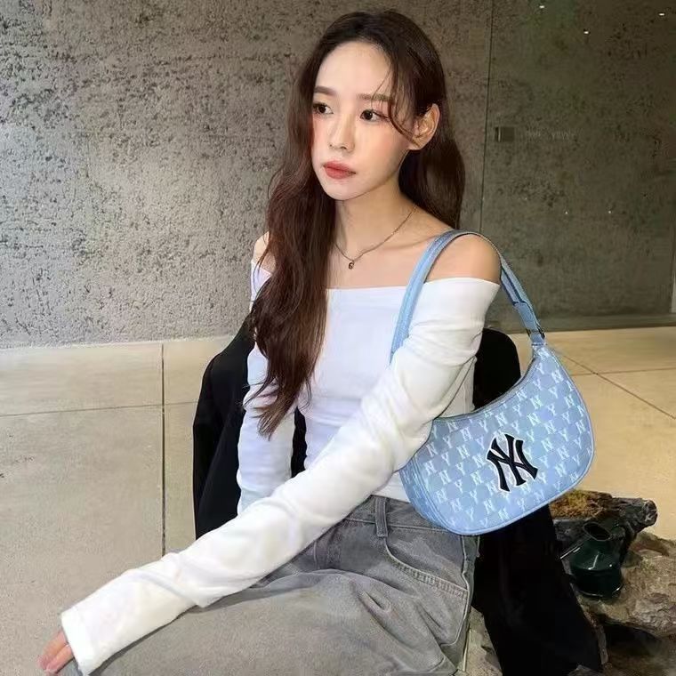 韩国mlb腋下包ny刺绣满印复古潮流轻便手提包女士时尚百搭单肩包|undefined