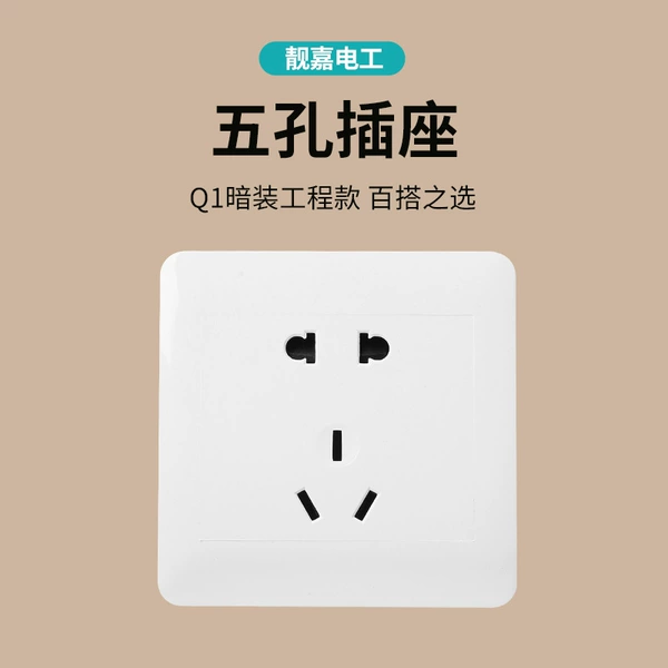 Q1 white five -hole socket