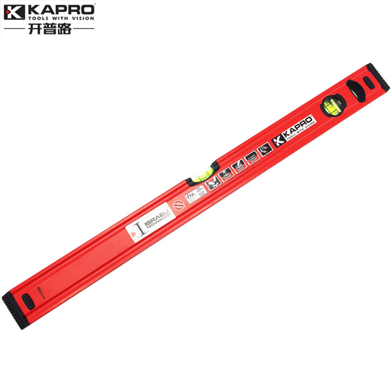 KAPRO开普路水平尺高精度铝合金加厚平水尺进口水平泡测量工具779