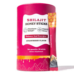 跨境热卖草莓味喜来芝蜂蜜棒30条Shilajit Honey Sticks源头工厂