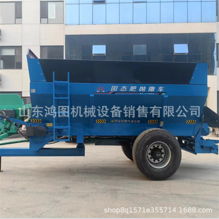 大型农用车载粪肥撒粪车拖拉机双竖螺旋撒肥车动力强劲抛粪车