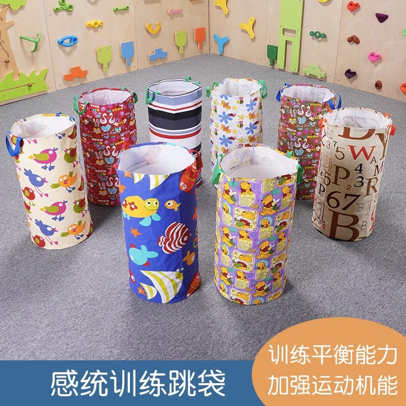 Bolsos de salto de dibujos animados para niños, bolsas de salto de canguro, equipos de salto para niños, entrenamiento sensorial para jardín de infantes, bolsas de tela para juguetes