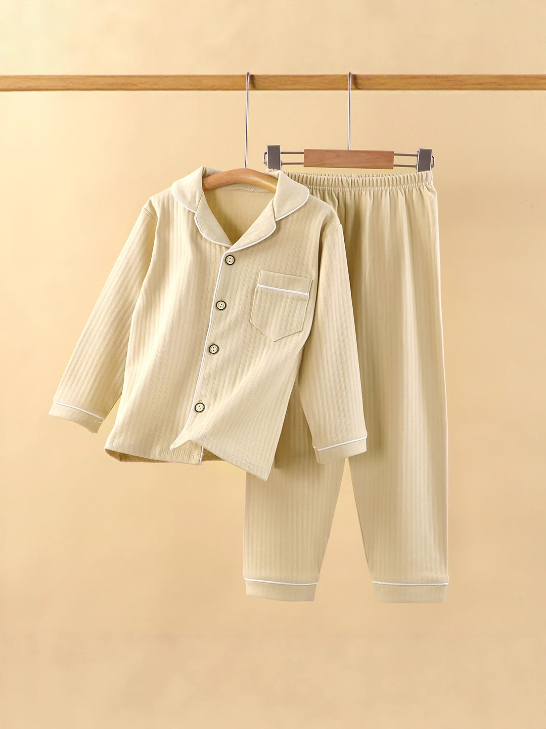 Pajamas de ropa de hogar para niños, camisetas de algodón para niños y niñas, pijamas para niños de otoño y invierno