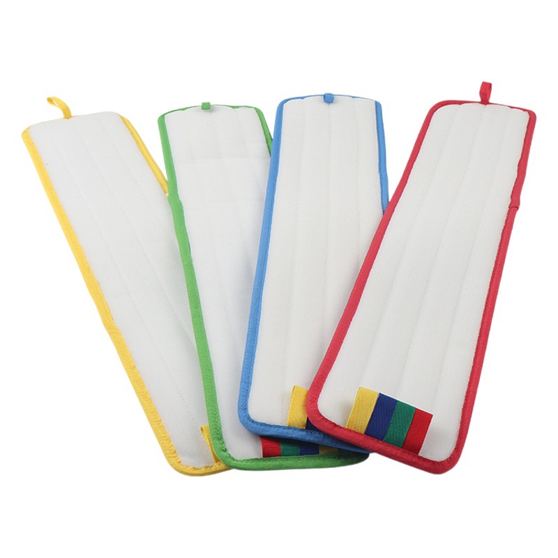 Hospital hogar placa de aluminio trapeador plano paño húmedo y seco de doble uso máquina de separación de color lavable fibra adhesivo fregona plana cabeza de reemplazo