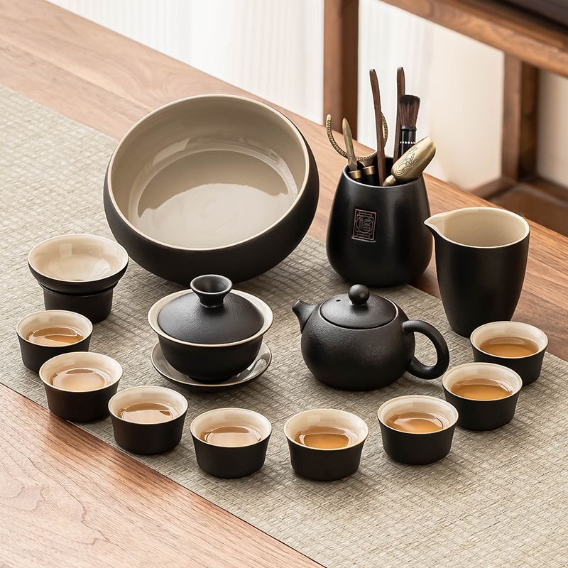 흑자 덮은 그릇, 서시 찻주전자 13종 세트 + 다도 + 차세척