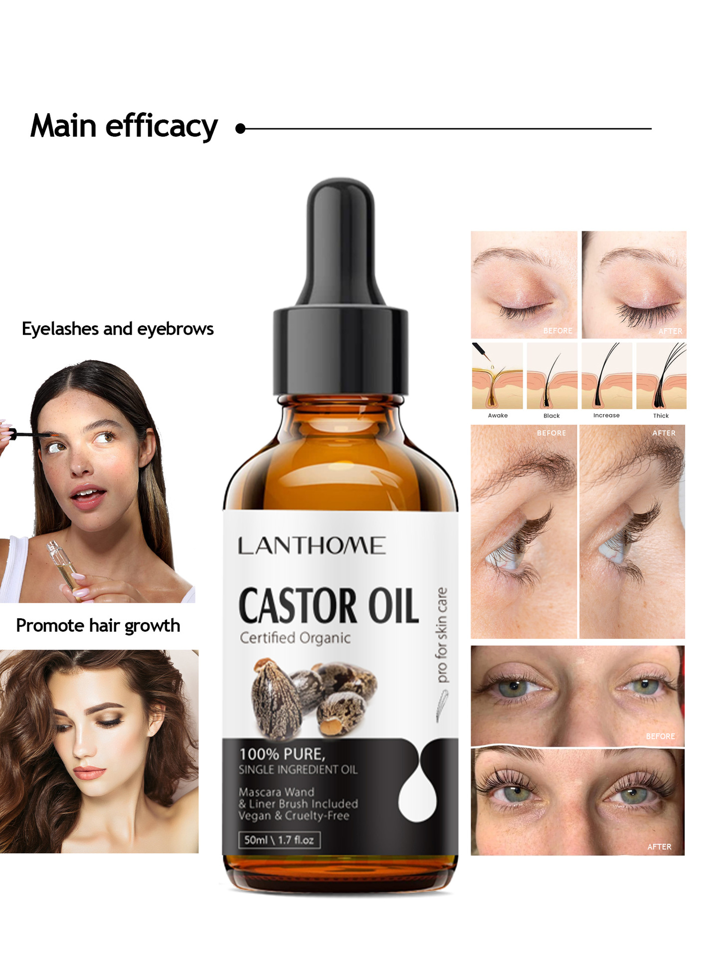 Lanthome Castor Oil Eyelash Serum - Image 8