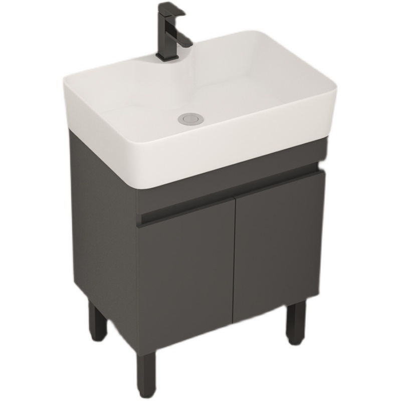 gabinete de baño de madera sólida tipo pequeño gabinete de baño tipo piso integral lavabo de cerámica lavabo de lavado de manos lavabo gabinete combinación