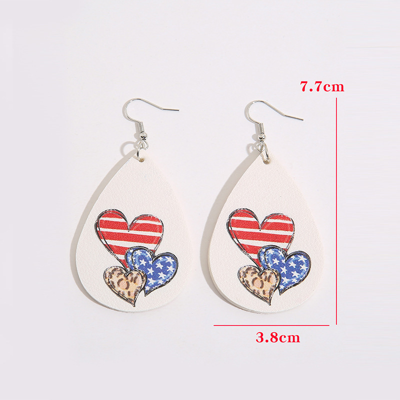 Fashion Water Droplets Pu Leather Women's Earrings 1 Pair display picture 4