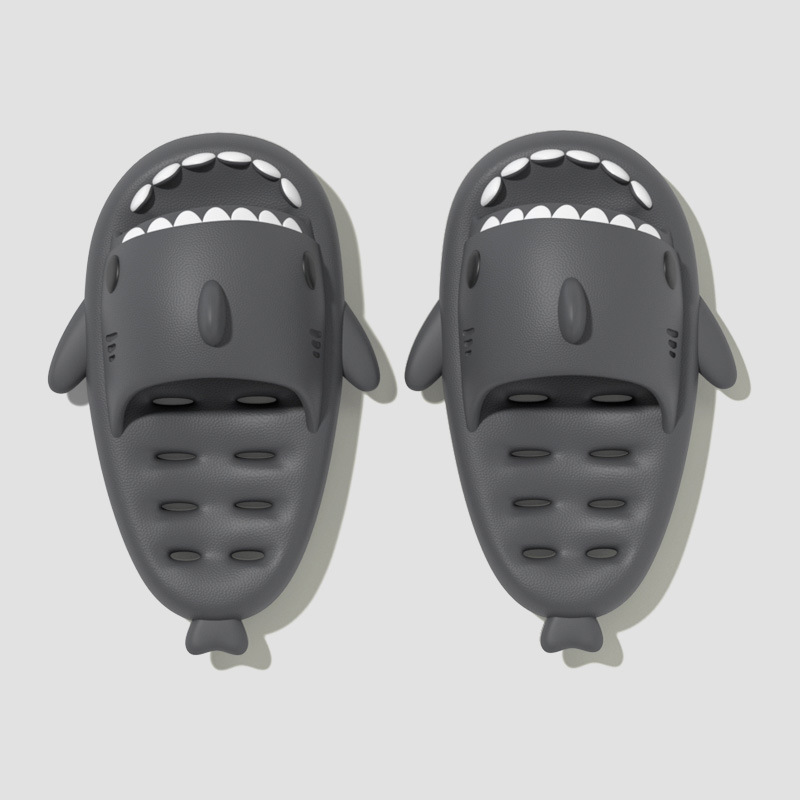 Pantuflas de masaje con diseño de tiburón para adultos, parejas, antideslizantes, con drenaje de agua, modernas, para exteriores, para el hogar, que aumentan la altura, aptas para usar en exteriores. image 10