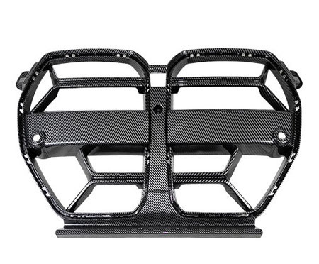 Suitable for 20-24 Bmw M3 M4 G80 G82 Cs Bright Black Grille Replacement Bright Black Carbon Pattern Front Grille
