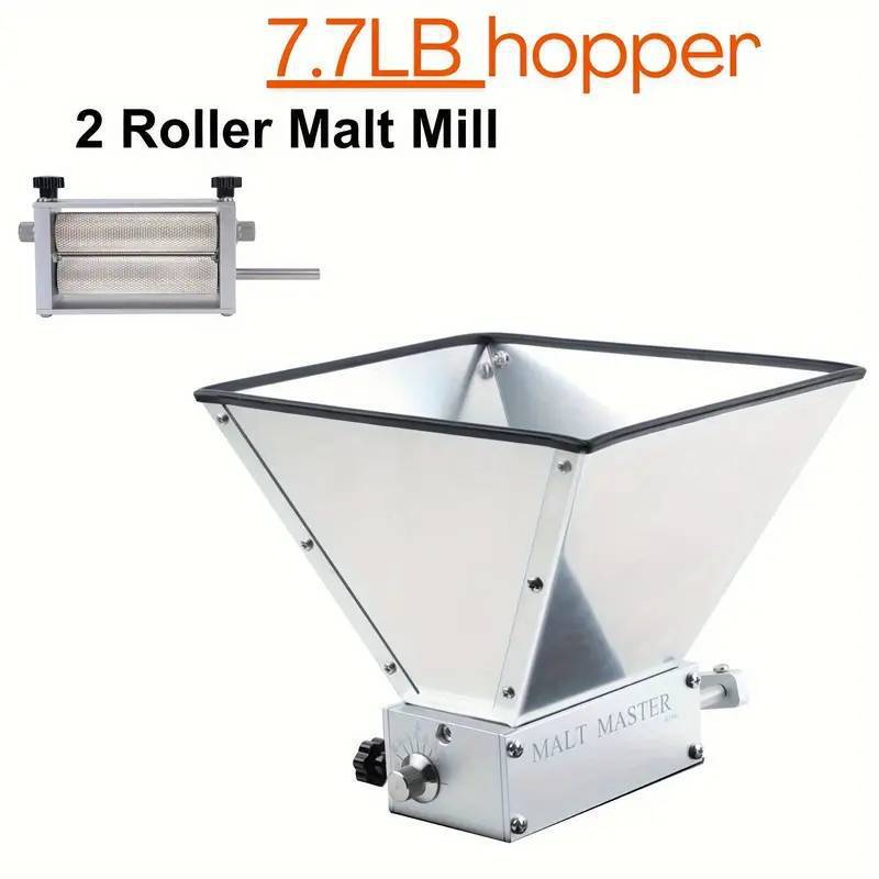 Stainless Steel 304 Hand-Cranked Roller Grinder Beer Malt Roller Crusher Beer Home Brewing Mill