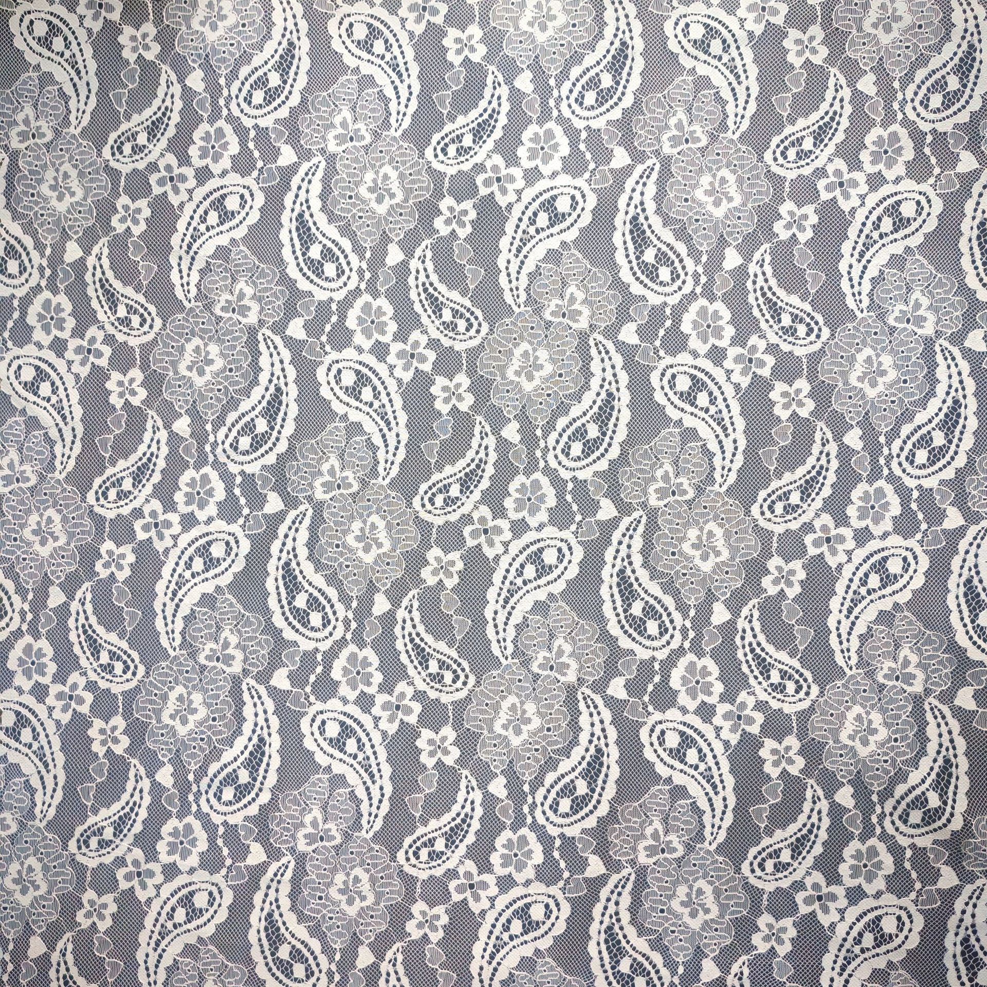 无弹腰果花蕾丝面料布料软糯清新镂空全涤DIY手工男女装现货批发