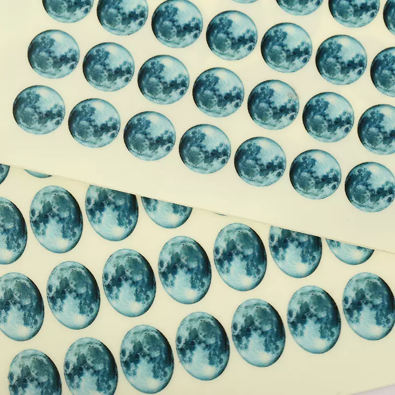 DIY饰品配件玻璃贴片时光宝石吊坠材料 夜光打印纸厂家批发