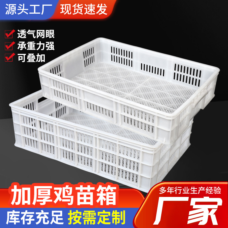 鸡苗筐厂家批发多规格鸡苗胶框禽类周转塑料筐物流运输加厚塑料筐