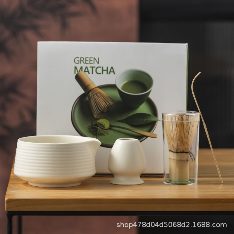 陶磁抹茶茶碗日本式抹茶用セット茶竹抹茶ブラシ百本立宋代茶道ギフトボックス|undefined