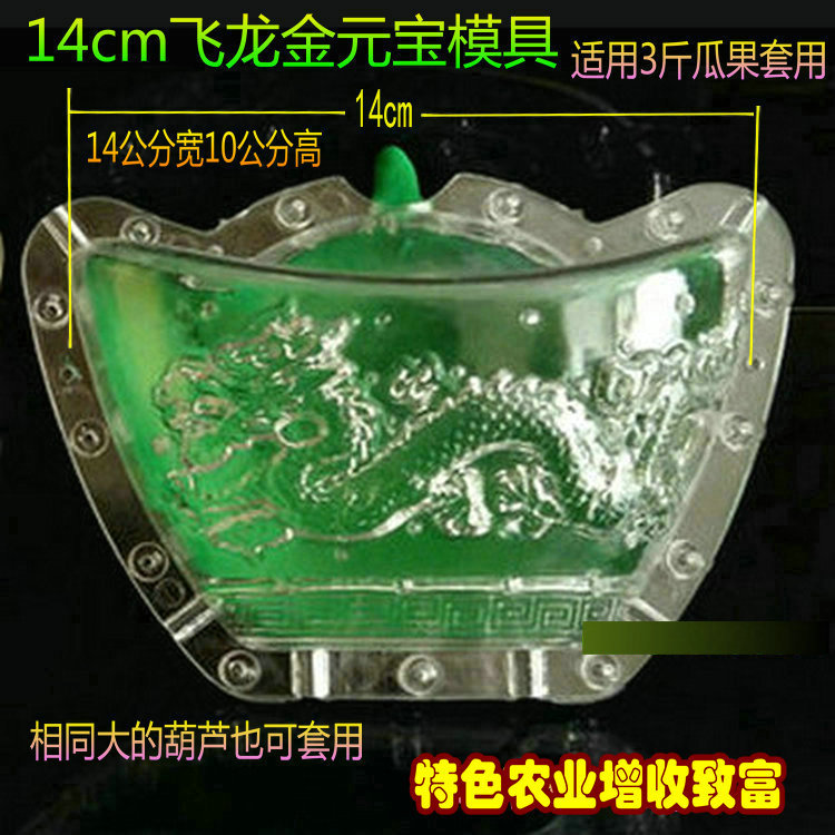 3斤水果甜瓜14cm飞龙金元宝吊西瓜定型文玩范制葫芦定型模具农用
