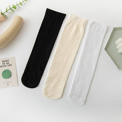 薄款純色天鵝絨JK小腿襪學院風網紅潮襪過膝襪韓版長筒襪學生襪子