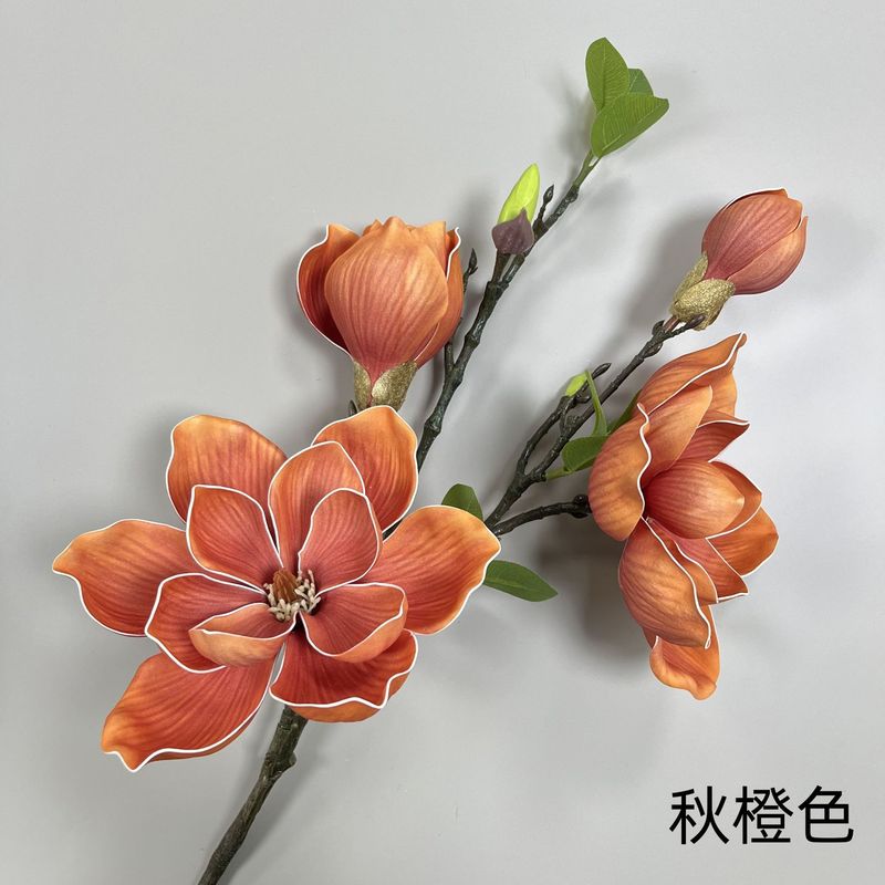 新しいマグノリア造花シングルマルチヘッドマグノリア造花卸売ホームウェディング風景装飾写真撮影|undefined
