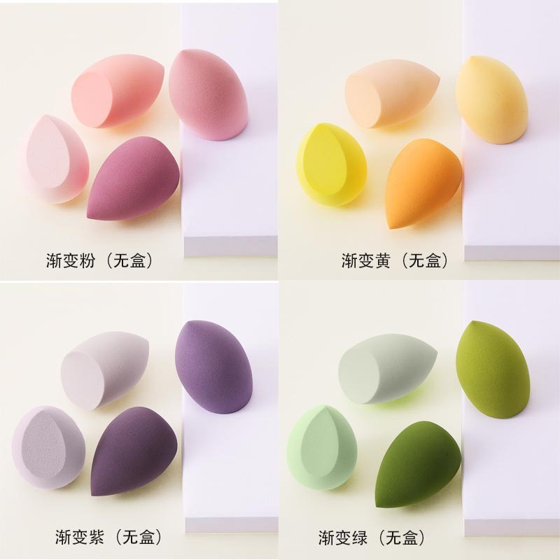 Huevos de maquillaje de belleza 4 cuadrículas de caja de estudio esponja huevo de maquillaje de color 8 cuadrículas de polvo seco y húmedo 3 cuadrículas de caja de huevos huevos de maquillaje