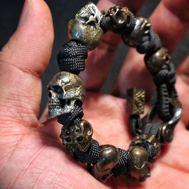 Amazon Hot Sale Skull Hand Rope Easter Halloween Umbrella Rope Hand Woven Gothic Retro Style Bracelet Amazon Hot Sale Skull Hand Rope Easter Halloween Umbrella Rope Hand Woven Gothic Retro Style Bracelet