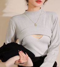 实拍现货秋冬加厚孕产妇哺乳毛衣辣妈产后时尚保暖百搭喂奶上衣