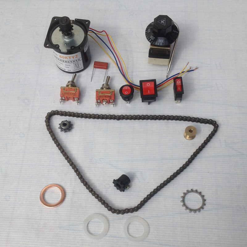 烤大陆新款配件香肠机齿轮链条热狗机温控器按钮开关链轮